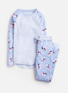 Z_ODRSLEPWL-SKBLUNI Blue pajama with unicorn print  97% cotton 3% elastane 1 through 12